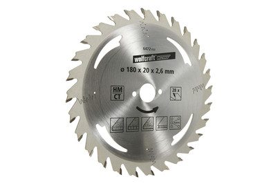 Wolfcraft 6472000 Hartmetall Kreissägeblatt 180 x 20 mm Zähneanzahl: 28 1 St.