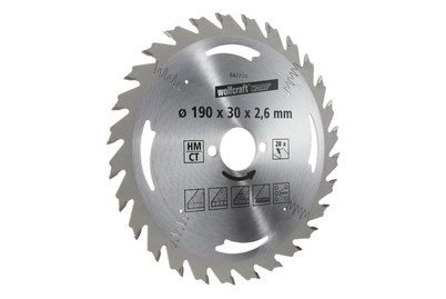 Wolfcraft 6477000 Hartmetall Kreissägeblatt 190 x 30 mm Zähneanzahl: 28 1 St.