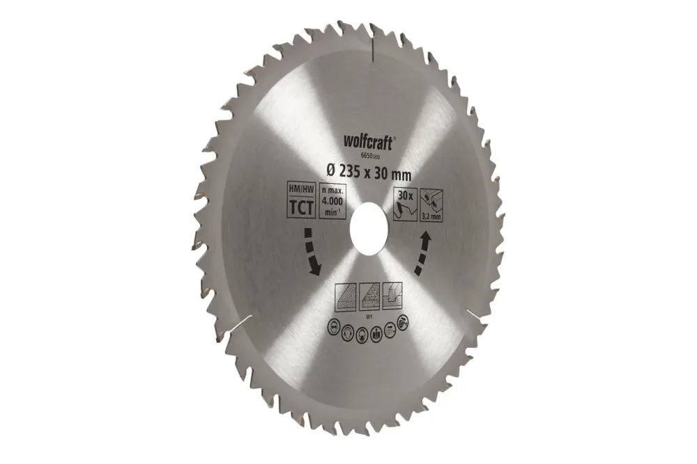 Wolfcraft Kreissägeblatt HM | 235 × 30 Zähne