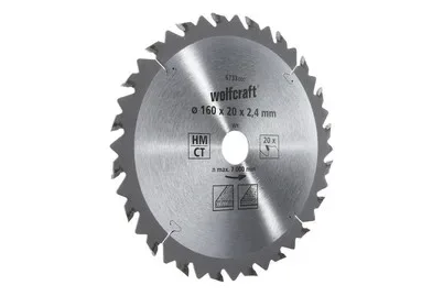 Wolfcraft 6733000 Hartmetall Kreissägeblatt 160 x 20 mm Zähneanzahl: 20 1 St.