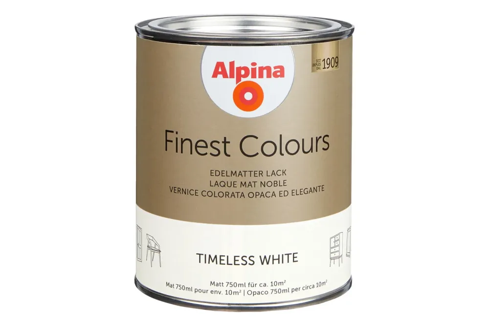 Alpina Lack Finest Colours Timeless White | 0.75 l | Matt