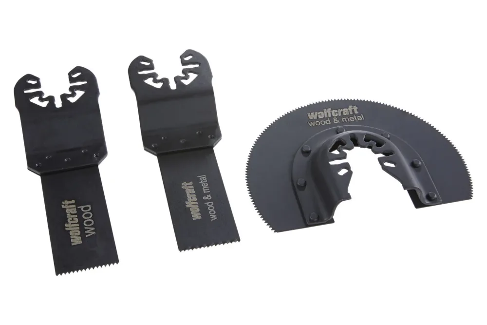 Wolfcraft Vibrationssägen-Set Metall und Holz | 85 × 22 mm | 3 Stück