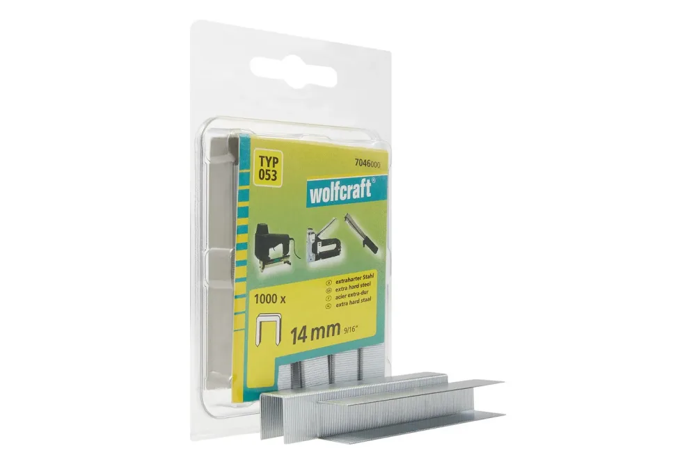 Wolfcraft 7046000 Breitrückenklammern Typ 53 1000 St. Abmessungen (L x B) 14 mm x 11.2 mm