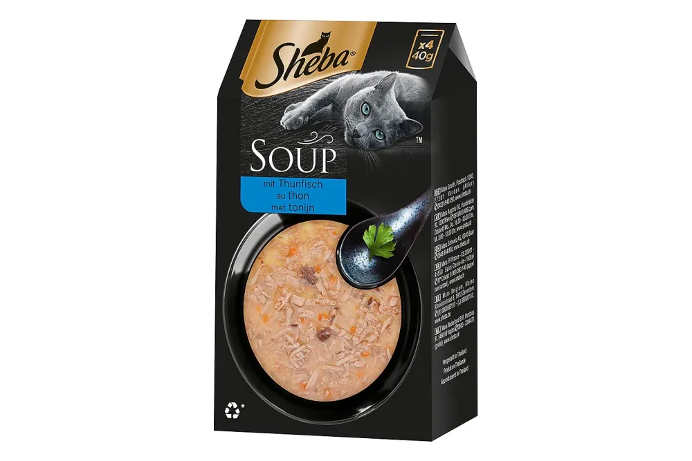 Sparpaket 40 x 40 g Multipack Sheba Classic Soup Frischebeutel - mit Thunfisch