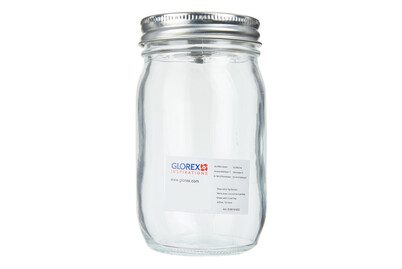 Glorex Glas mit Deckel | 13.5 × 7 cm | 420 ml