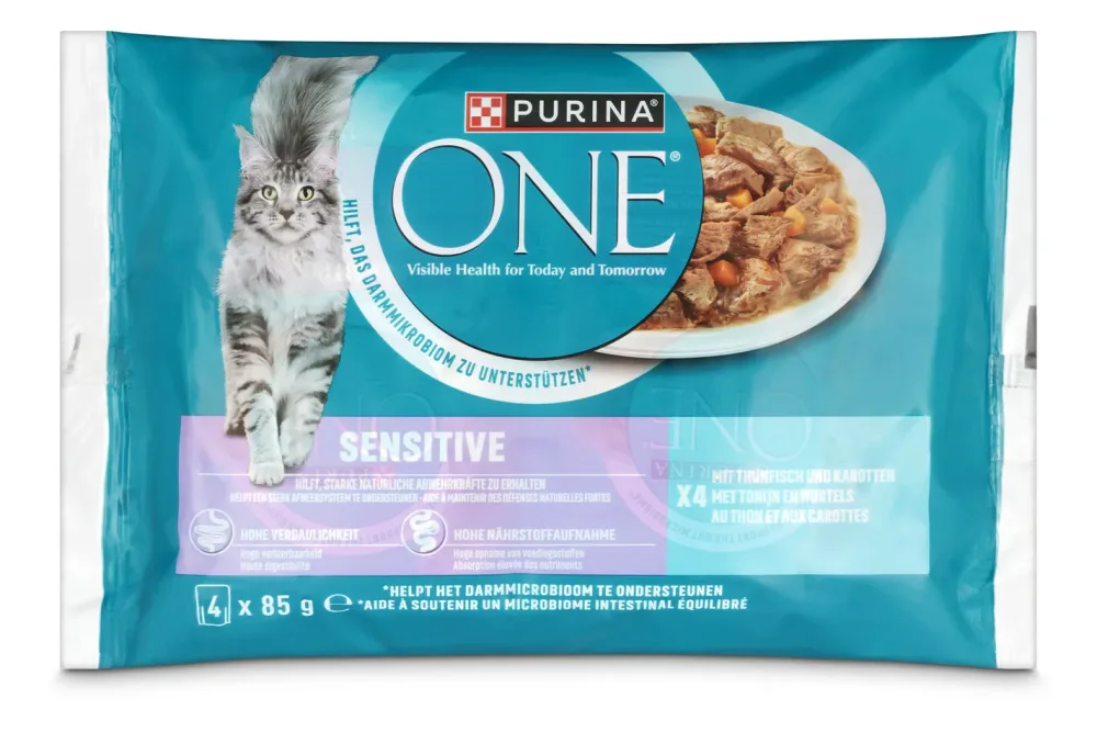 Purina ONE Nassfutter Sensitive Thunfisch 4x85g