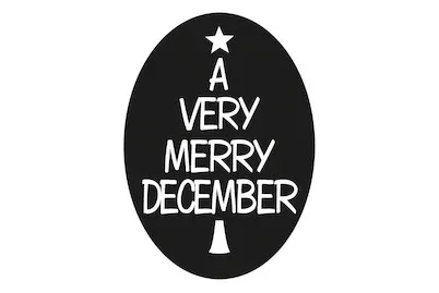 Rayher Label A Very Merry December Oval | 5.5 × 4 cm