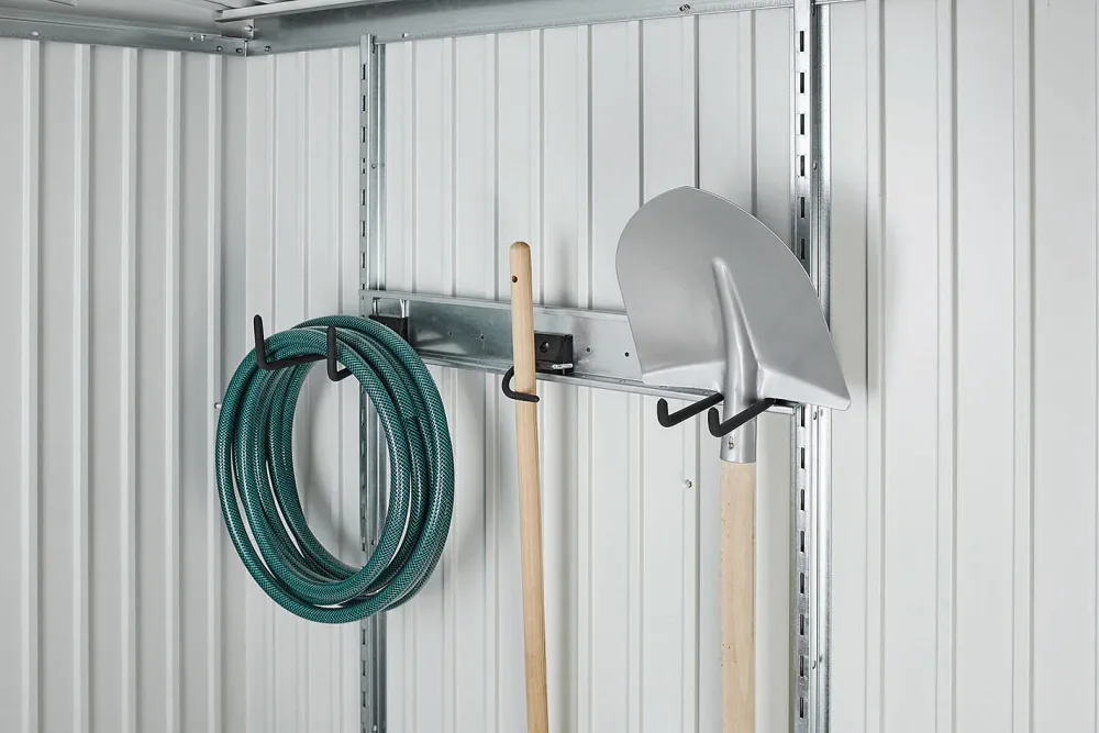 Biohort Haken-Set mit Wandschiene Silber