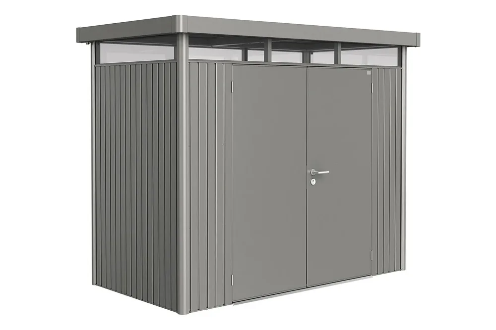 Biohort Gerätehaus HighLine Gr. H1 Doppeltüre Silber