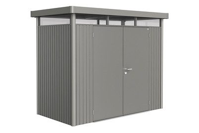 Biohort Gerätehaus HighLine Gr. H1 Doppeltüre Silber