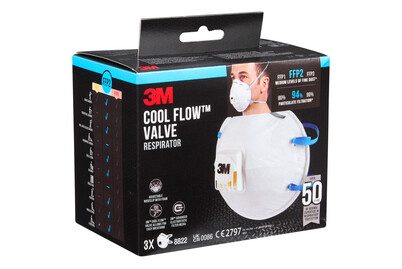 3M Partikelmaske Ffp2 | mit Ventil | 8822-3 | 3 Stk