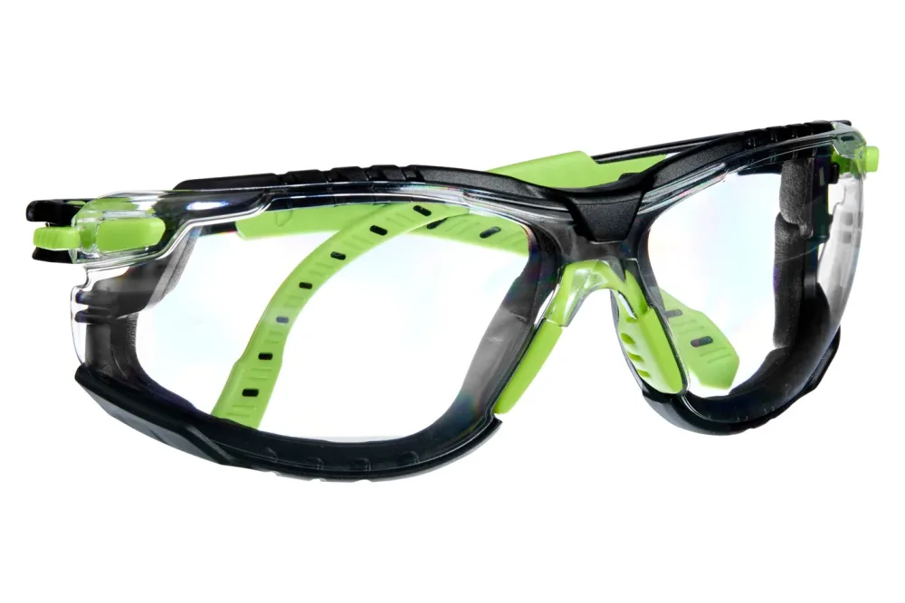 3M Schutzbrille Solus 1000 | mit Antibeschlag-Beschichtung | Grün+Klares Glas