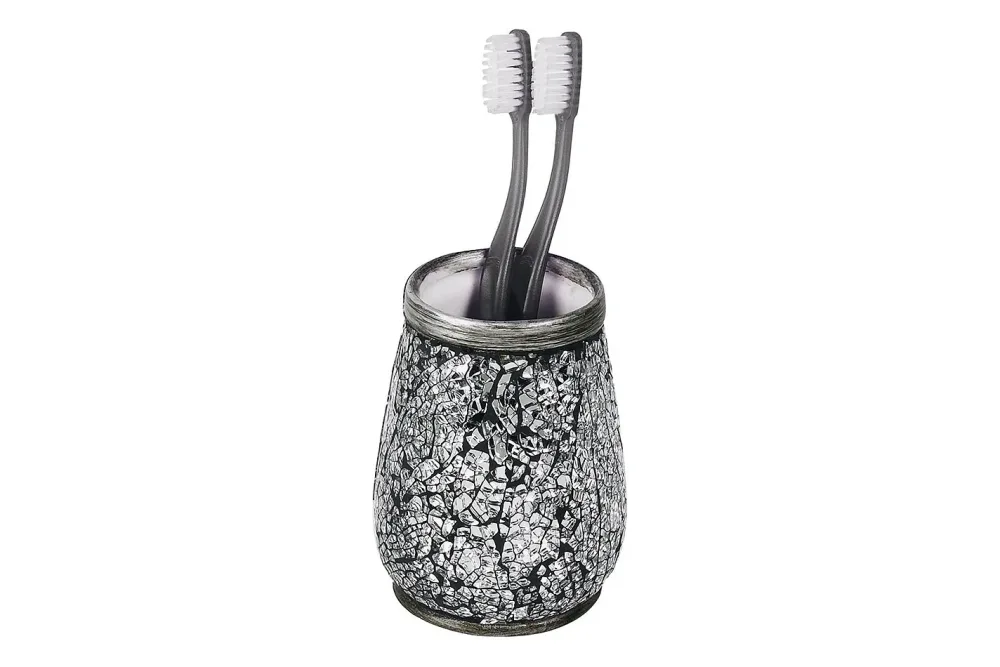 Mundspülbecher Myosotis grau/silber