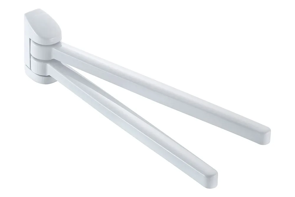 DiAqua Laguna Handtuchhalter 2-armig Weiss | 14 × 4 × 40 cm