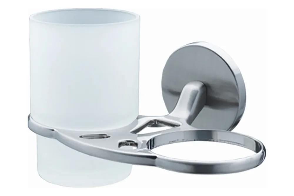 Diaqua - Doppelglashalter Roma verchromt, One Size, Weiss