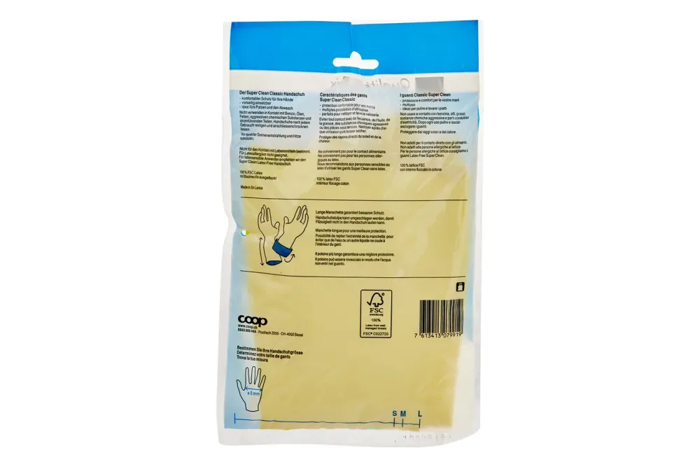 Super Clean Gummi-Handschuhe Universal gelb FSC S 1 Paar