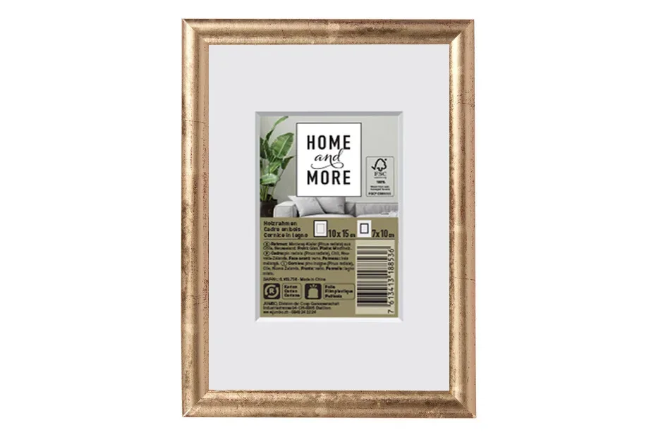Holzrahmen L3 10x15 gold