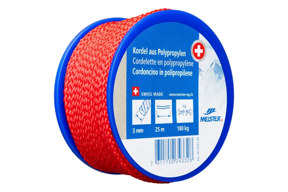 Kordel Polypropylen Rot | ⌀ 3 mm | max. 180 kg
