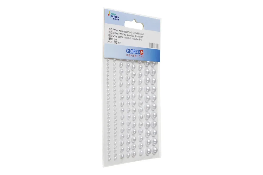 Glorex Pearls and Diamonds Perlen Selbstklebend | 138 Stück