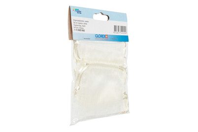 Glorex Organzasäckchen Creme | 8 × 10 cm | 6 Stück