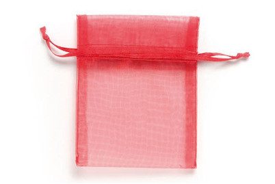 Glorex Organzasäckchen Rot | 8 × 10 cm | 6 Stück
