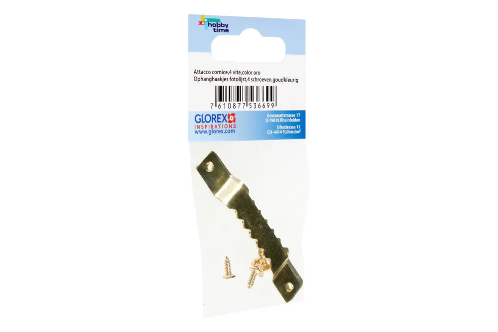 Glorex Bilderrahmen-Aufhänger Goldfarben | 6.6 cm | 2 Stück