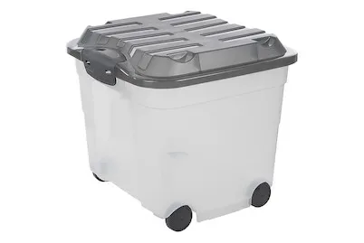 Rotho Rollerbox Quadratisch 30 Roller 4 Anthrazit | 37 × 39 × 39 cm | 30 l