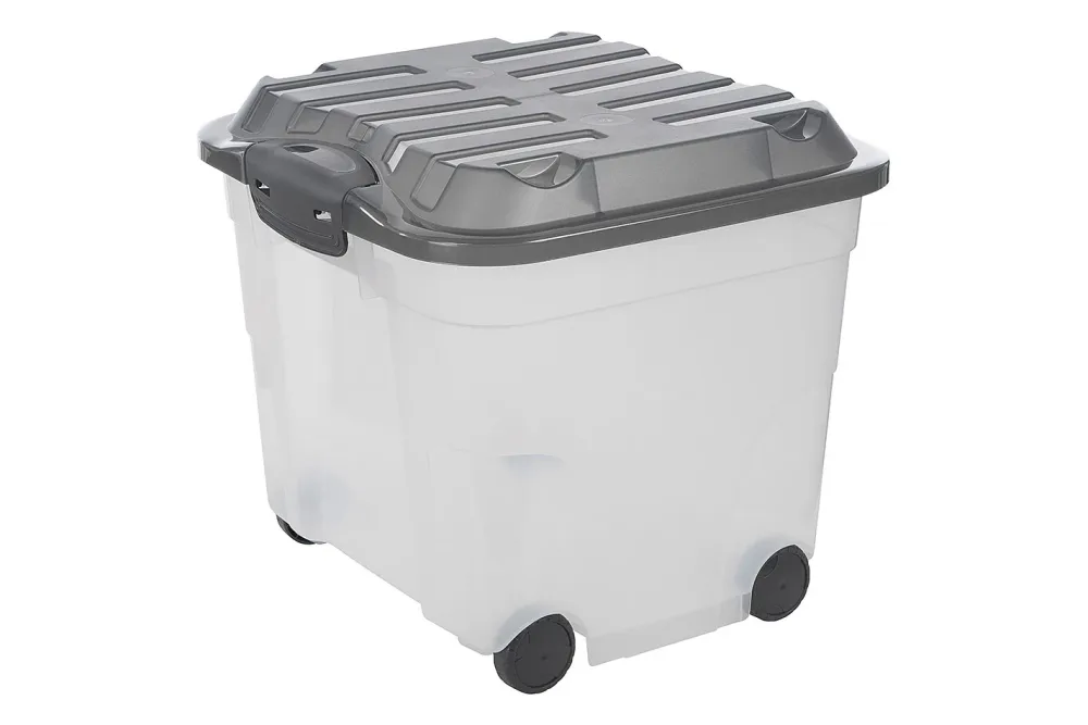 Rotho Rollerbox Quadratisch 30 Roller 4 Anthrazit | 37 × 39 × 39 cm | 30 l