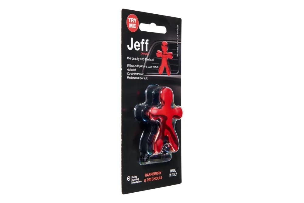 Mr & Mrs Jeff Chrome Autoduft Raspberry & Patchouli | 15.5 × 8 × 2 cm