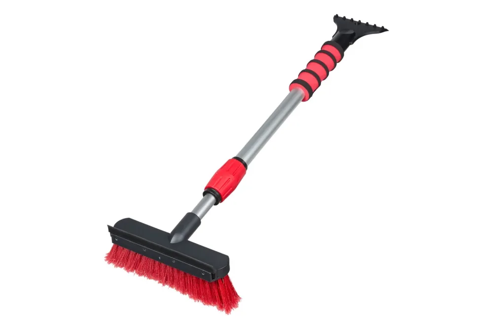Nigrin SnowBroom Besen mit Drehkopf und Kratzer | 85 cm