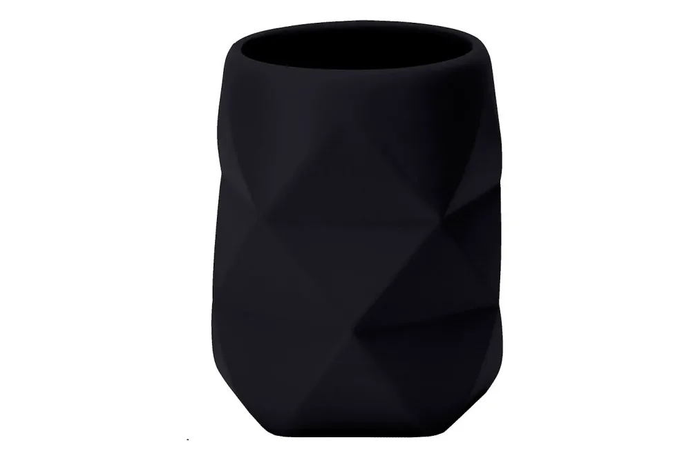 Kleine Wolke Zahnputzbecher Golden Crackle Schwarz | 10 × 8 cm