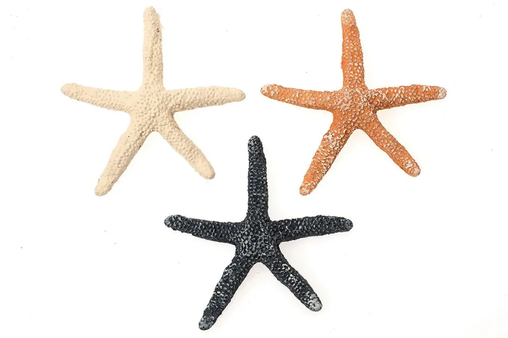 Seesterne Polyresin, mix 6x6x0,7cm, 3St