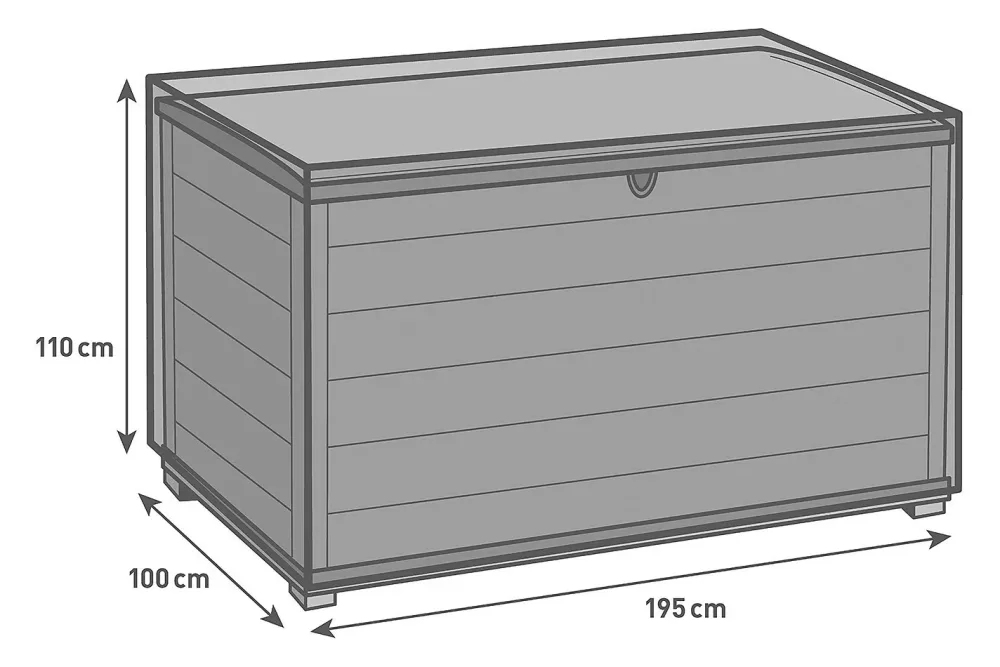 Home and More Schutzhülle für Kissenbox | 195 × 100 × 110 cm