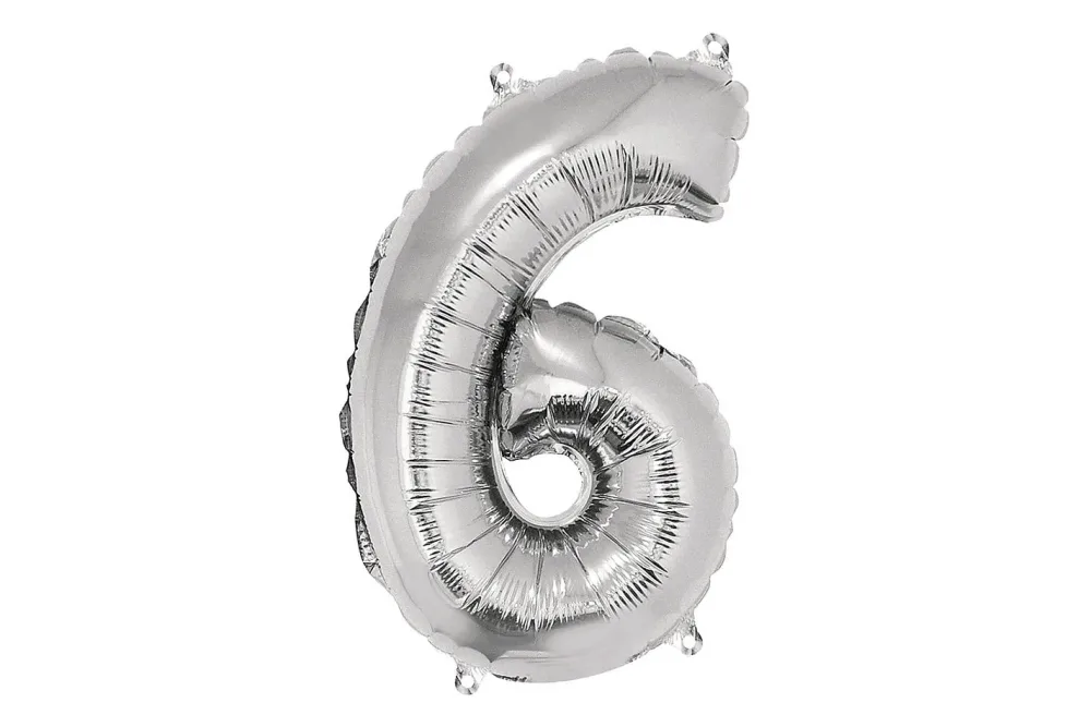 Rayher Folienballon Zahl 6 | 40 cm