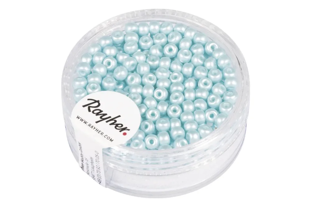 Rayher Rocailles Zartblau | 3 mm | 200 Stück