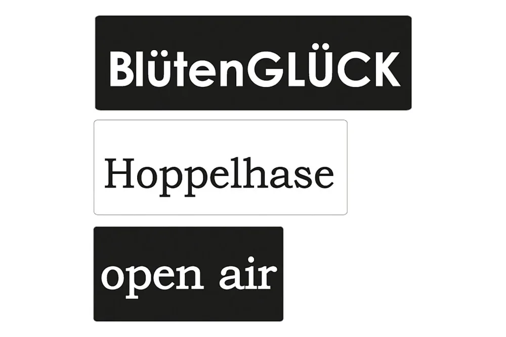 Rayher Labels Hoppelhase Blütenglück Open Air | 3 × 1.5 | 4 × 1.5 | 5 × 1.5 cm | 3 Stück