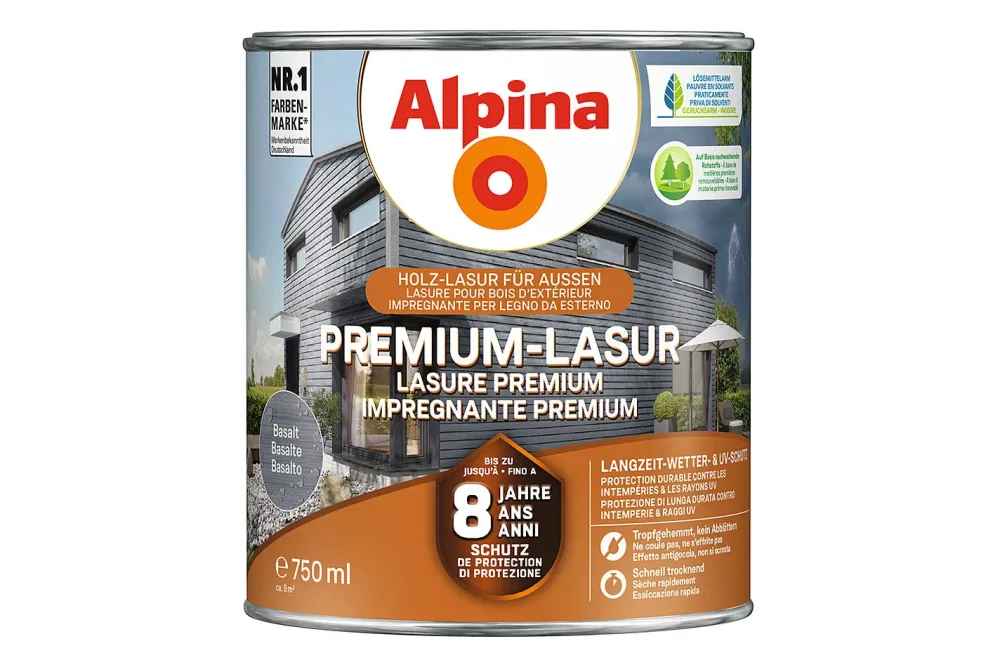 Alpina Premium-Lasur Basalt | 0.8 l