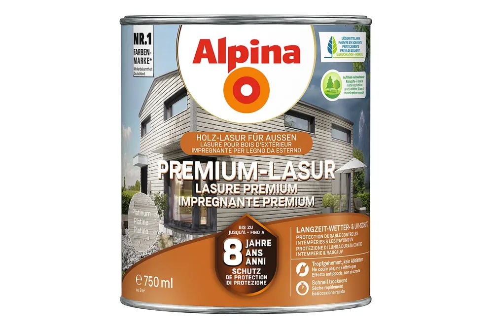 Alpina Premium-Lasur Platin | 0.75 l
