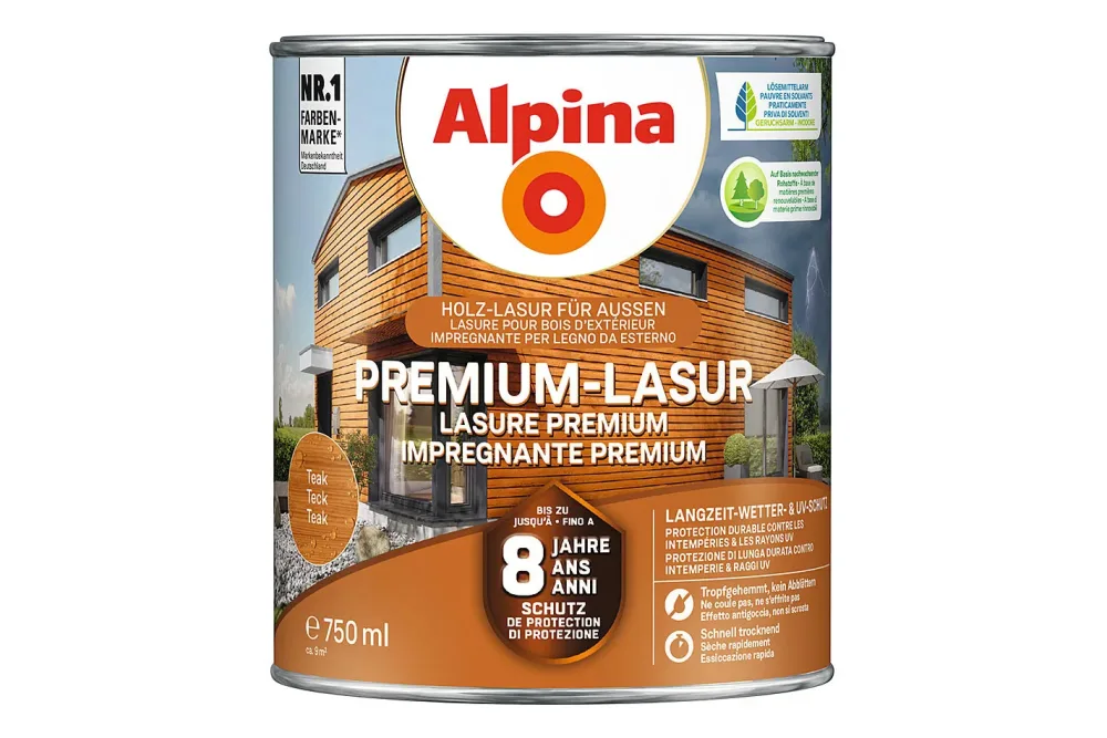 Alpina Premium-Lasur Teak | 0.75 l