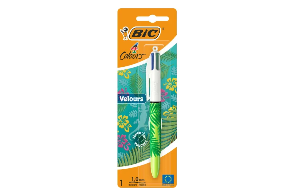BIC Kugelschreiber Clip 1mm 9672961 4 Colours Velours