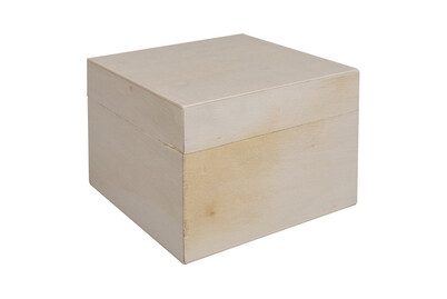 Holz Box mit Deckel, FSC Mix Credit, 12x12x9cm