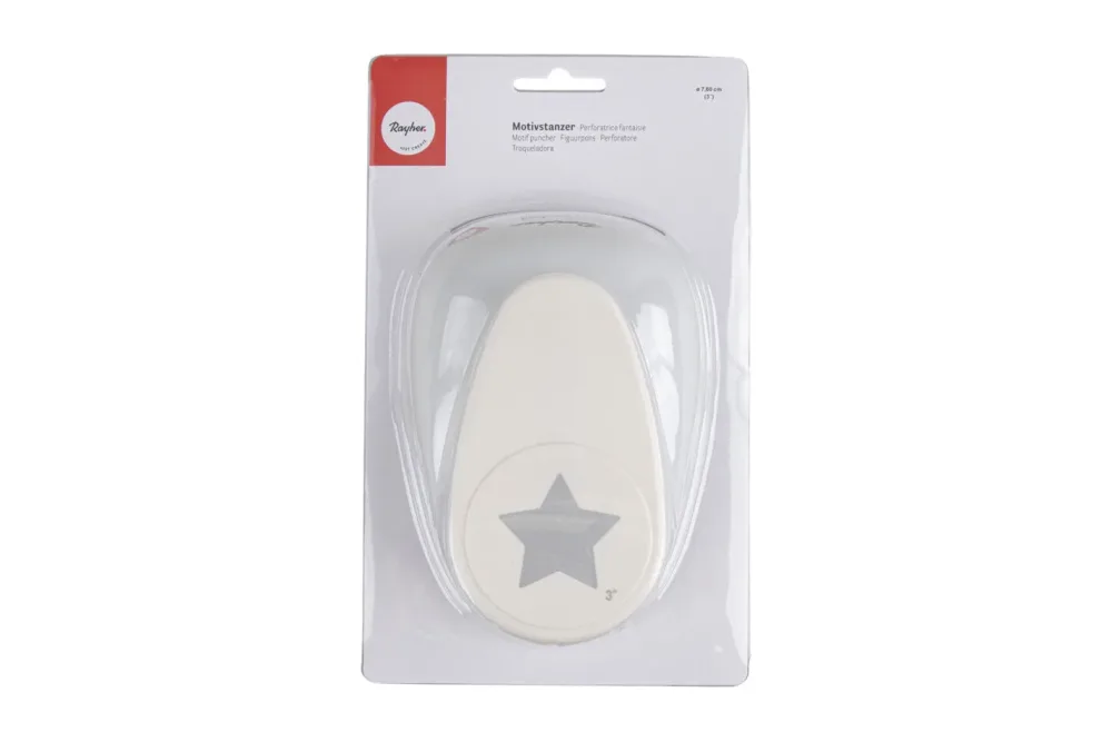 Motivstanzer: Stern, 7,6cm ø, (3 ), SB-Blister 1Stück