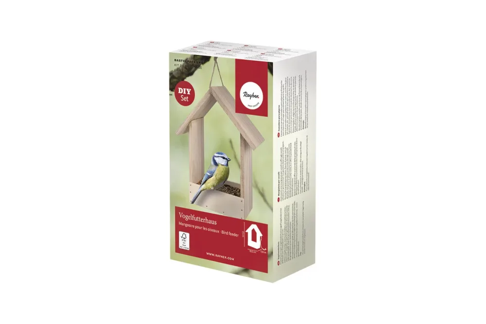 BP Vogelfutterhaus FSC Mix Credit, 19,5x9,8x25cm, Box 1Set