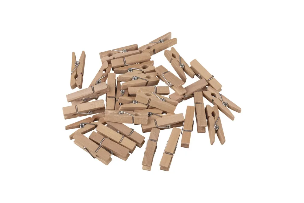 Holz Wäscheklammern, FSC 100%, 3,5cm, SB-Btl. 32Stück