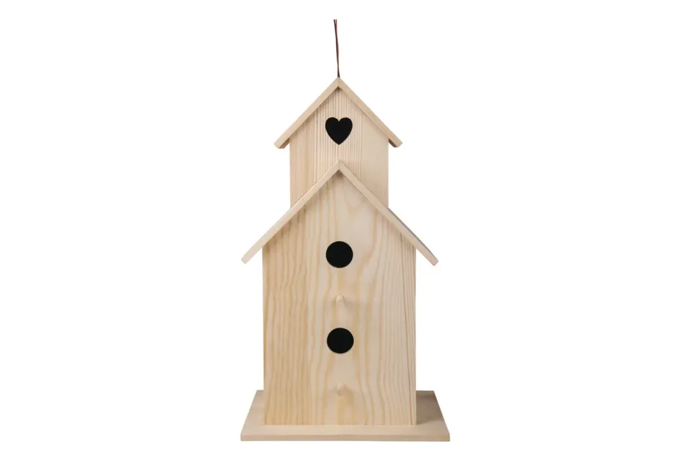 Holz Vogelhaus XL, FSC 100%, 22x19x39cm