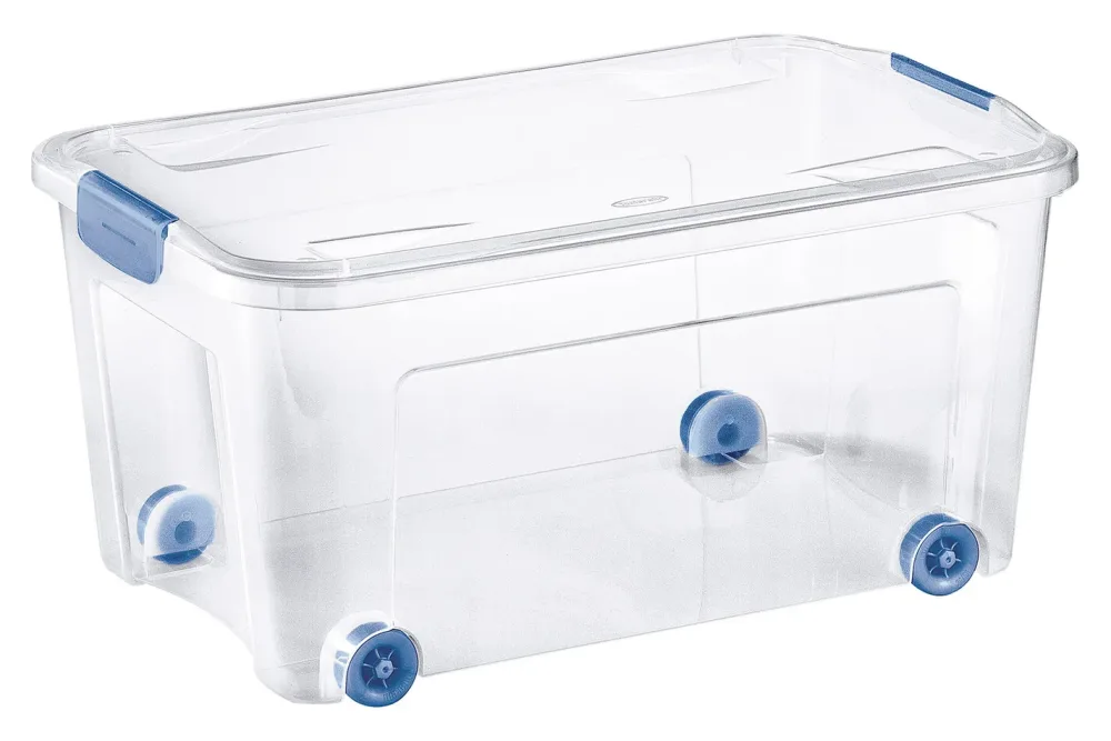 Tontarelli Combi BOX mit Klickdeckel und Rädern | 43 l