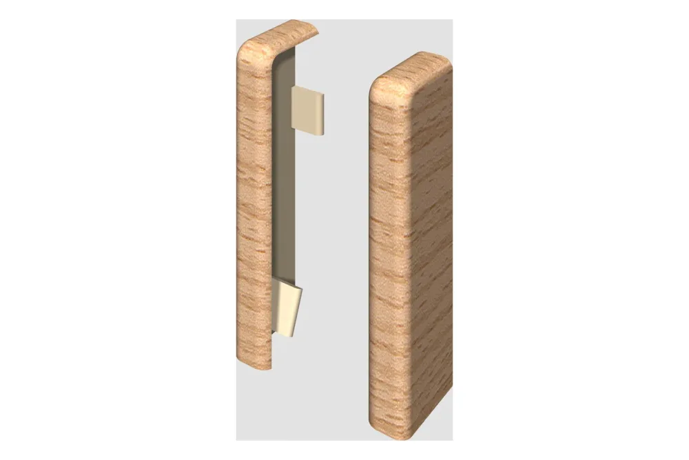 Egger Endstück 6 cm Buche natur | neues kubisches Profil | 2 Stück (links und rechts)