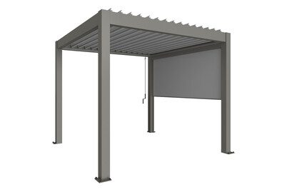 Biohort Sonnenschutzrollo für Pergola | Gr. 3,5m Quarzgrau