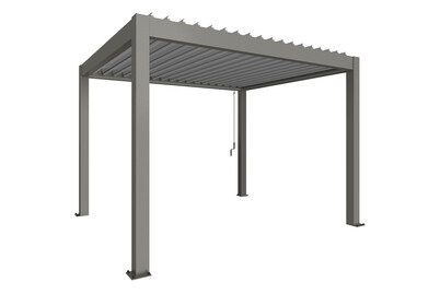 Biohort Pergola Gr. 3,5 x 3 Quarzgrau/Silber