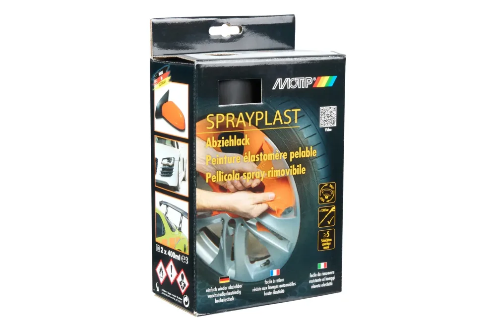 Motip Sprayplast Set Schwarz Matt 2x400ml